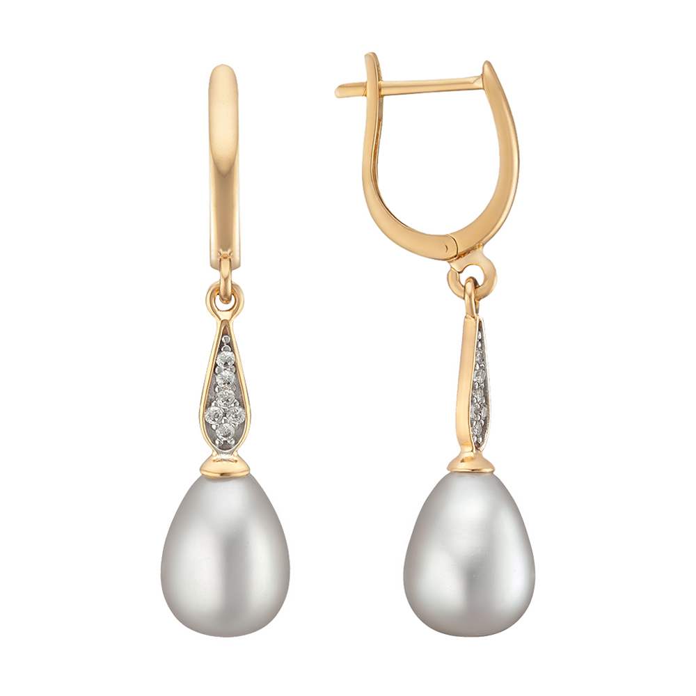 

Серьги в красном золоте Стихия с жемчугом и фианитами 000058672