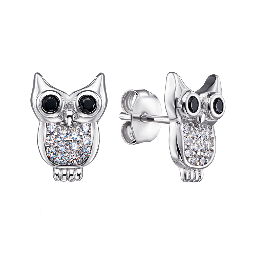 

Серебряные серьги-пуссеты с фианитами 000135905