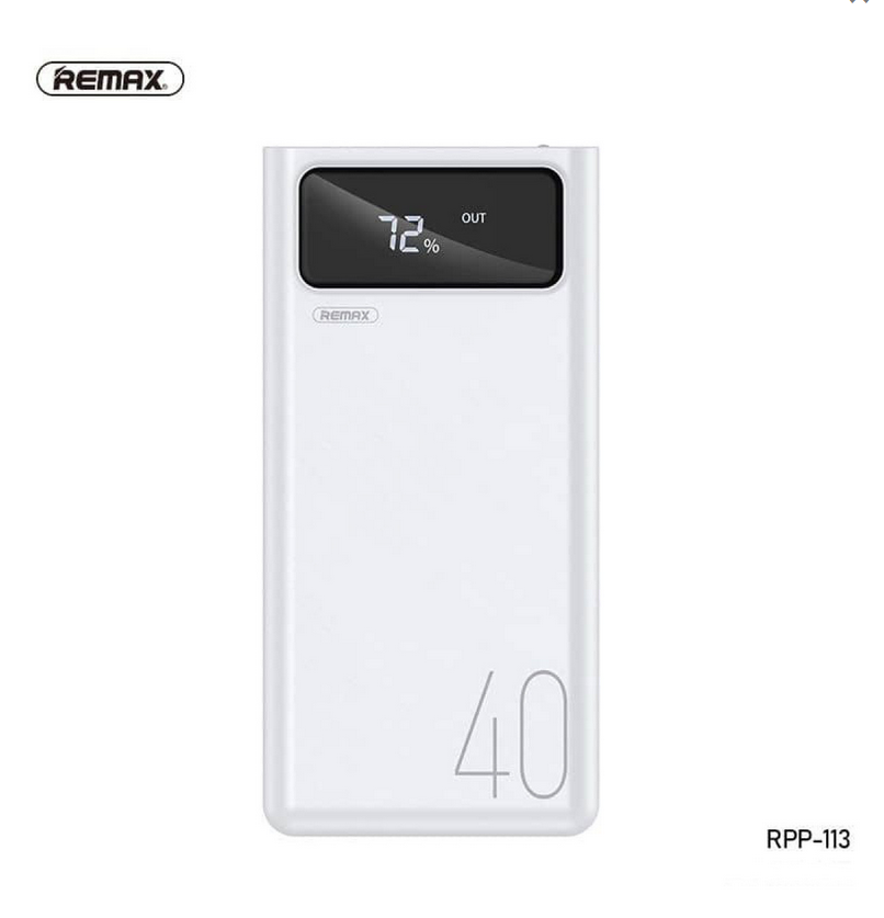 

Портативная батарея Power Bank Remax RPP-113 Mengine Series 4USB Led 40000mAh