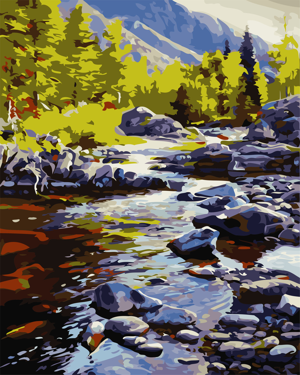 

Картина по номерам ArtStory "Река в горах" 40*50см