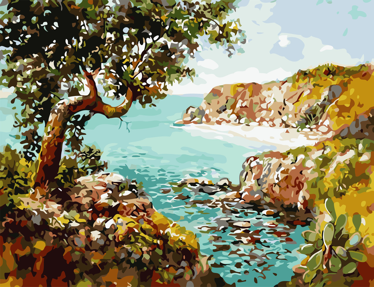 

Картина по номерам ArtStory "Уединённый пляж" 50*65см в коробке