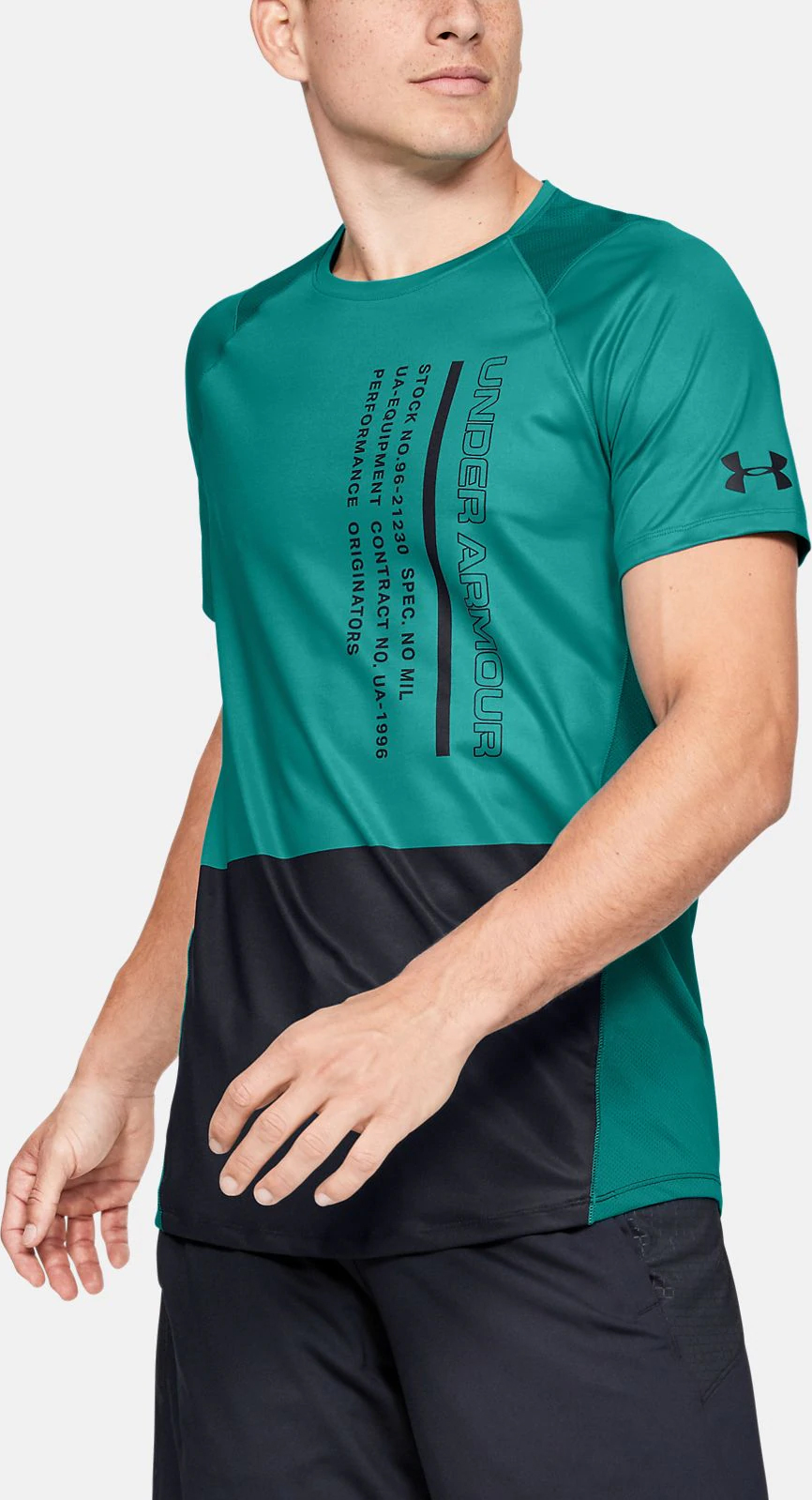 

Футболка Under Armour Mk1 Ss Colorblock 1345244-454 S Голубая