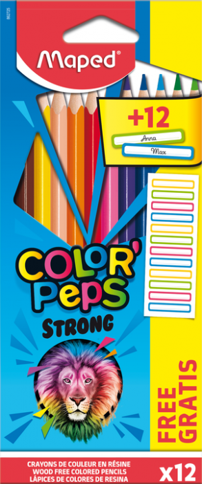 

Карандаши цветные Maped Color Peps Classic 12 цветов + 12 наклеек (MP862725)