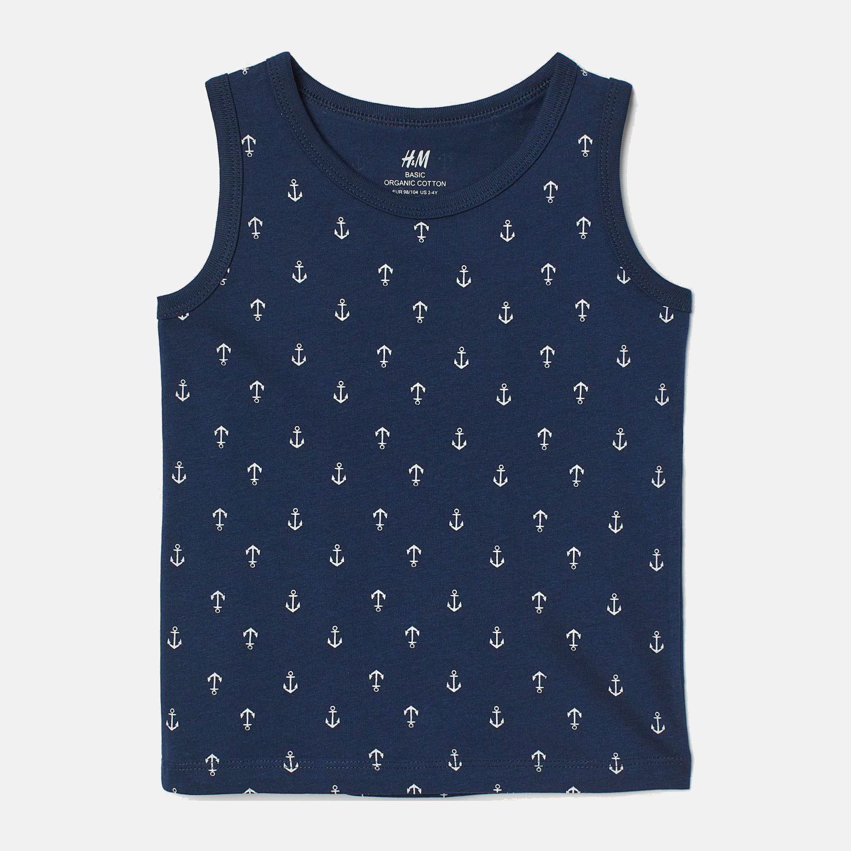 

Майка H&M 1804-8635981 92 см Темно-синяя