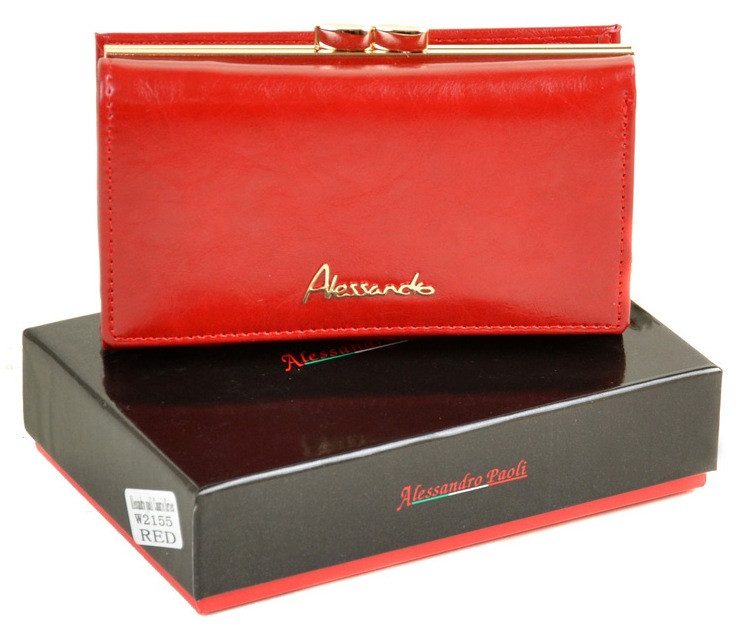 

Женский кожаный кошелек Alessandro Paoli HMLW2155 RED