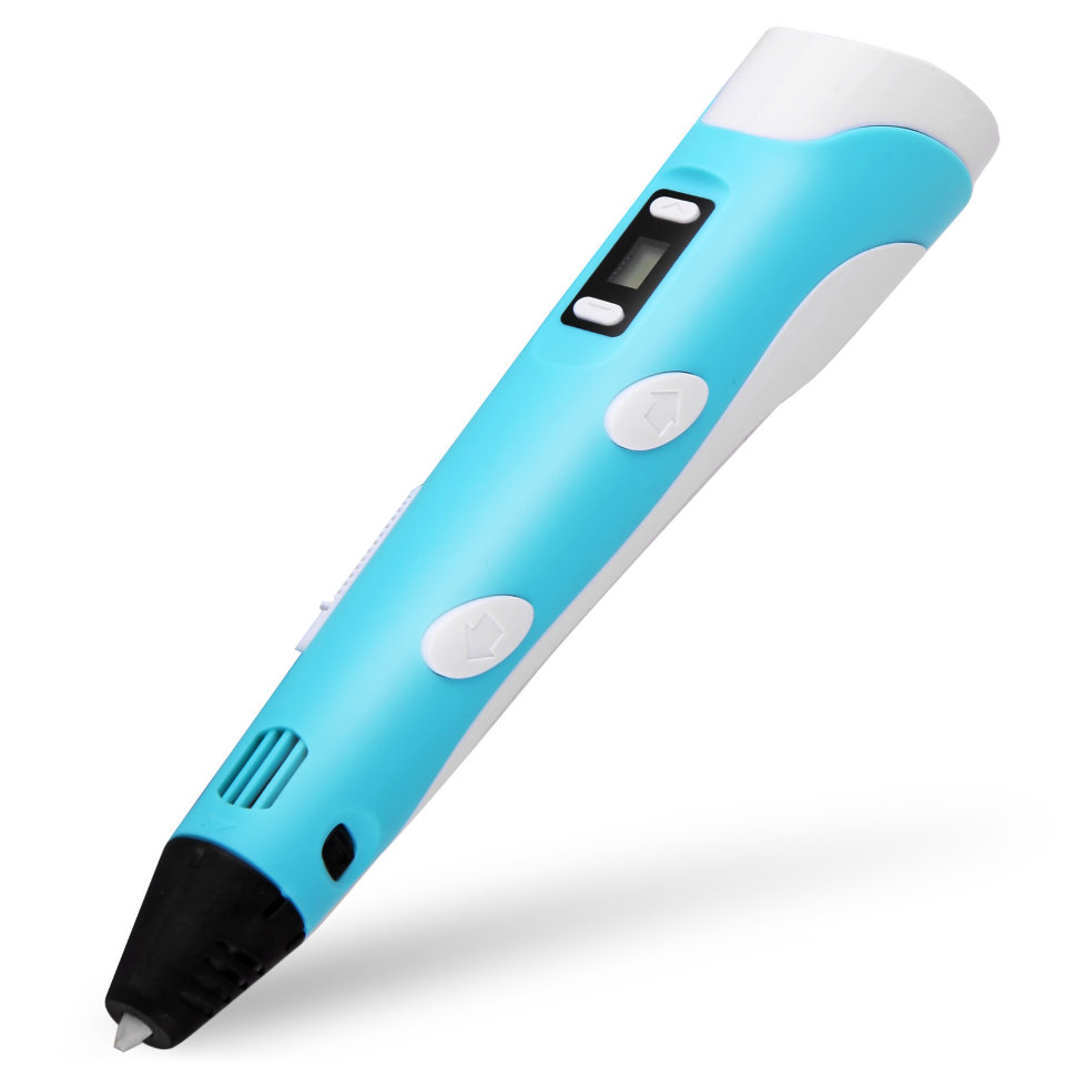 

3D-ручка для рисования пластиком c LCD дисплеем 3D Pen 2 Голубая (ft-313)