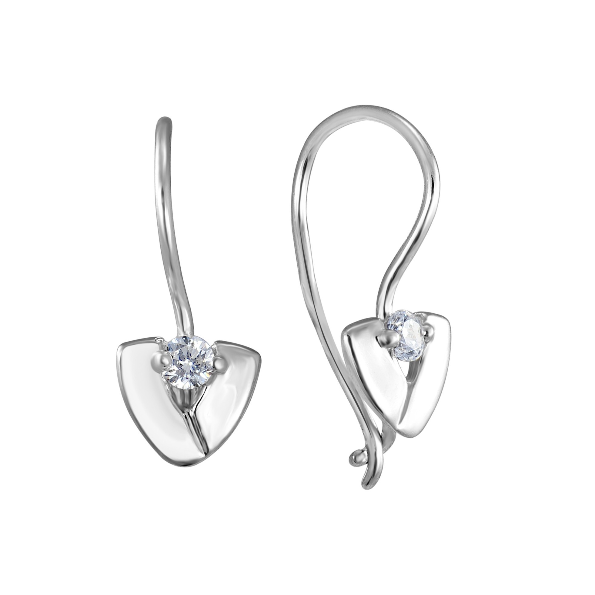 

Серебряные серьги детский HARMONY 923066 бел 923066