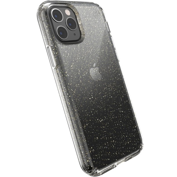 

​Противоударный чехол бампер Speck Presidio Clear + Glitter Apple Iphone 11 Pro 5.8″ Clear/Gold Glitter