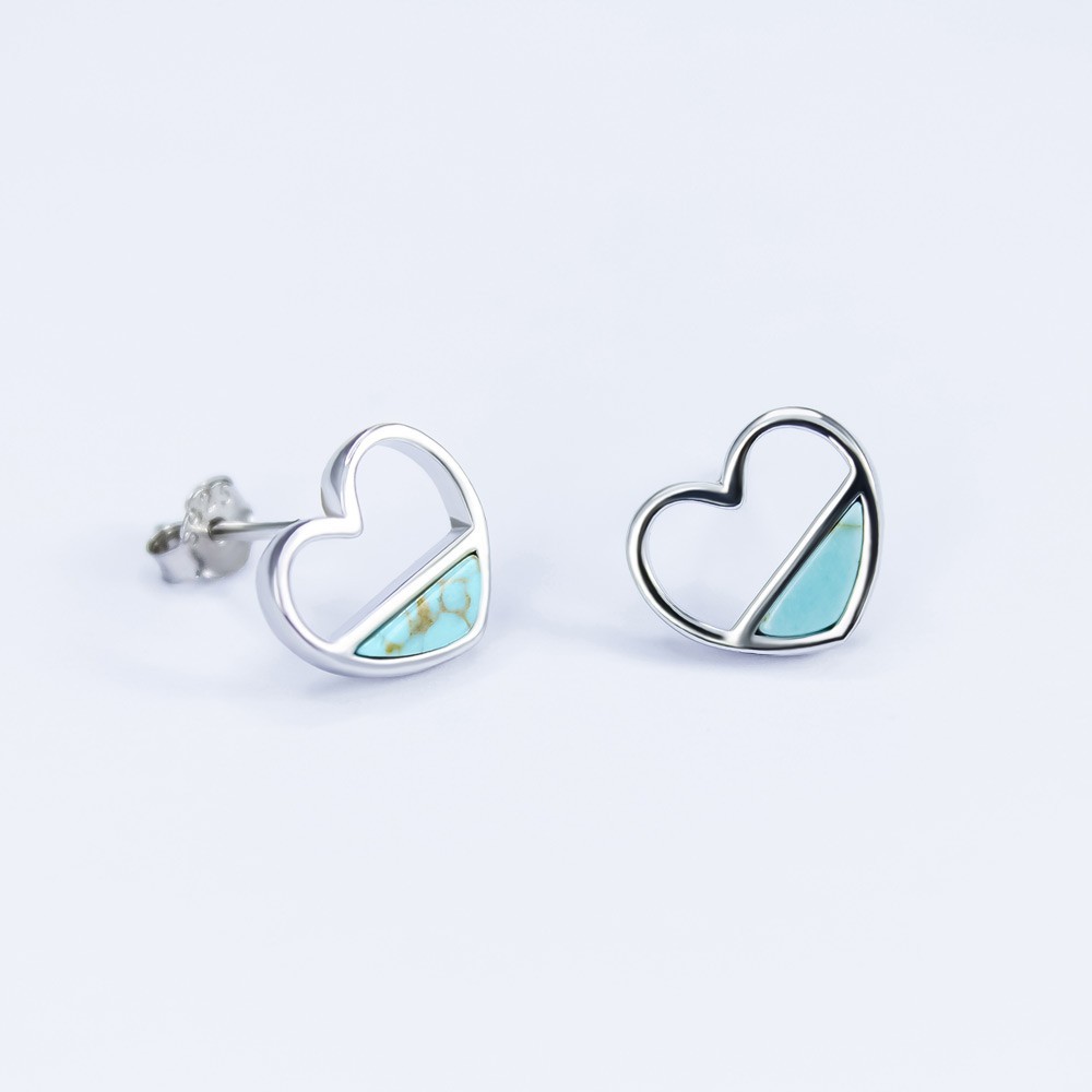 

Серьги серебряные INFINI родированные s2b-23 пусеты