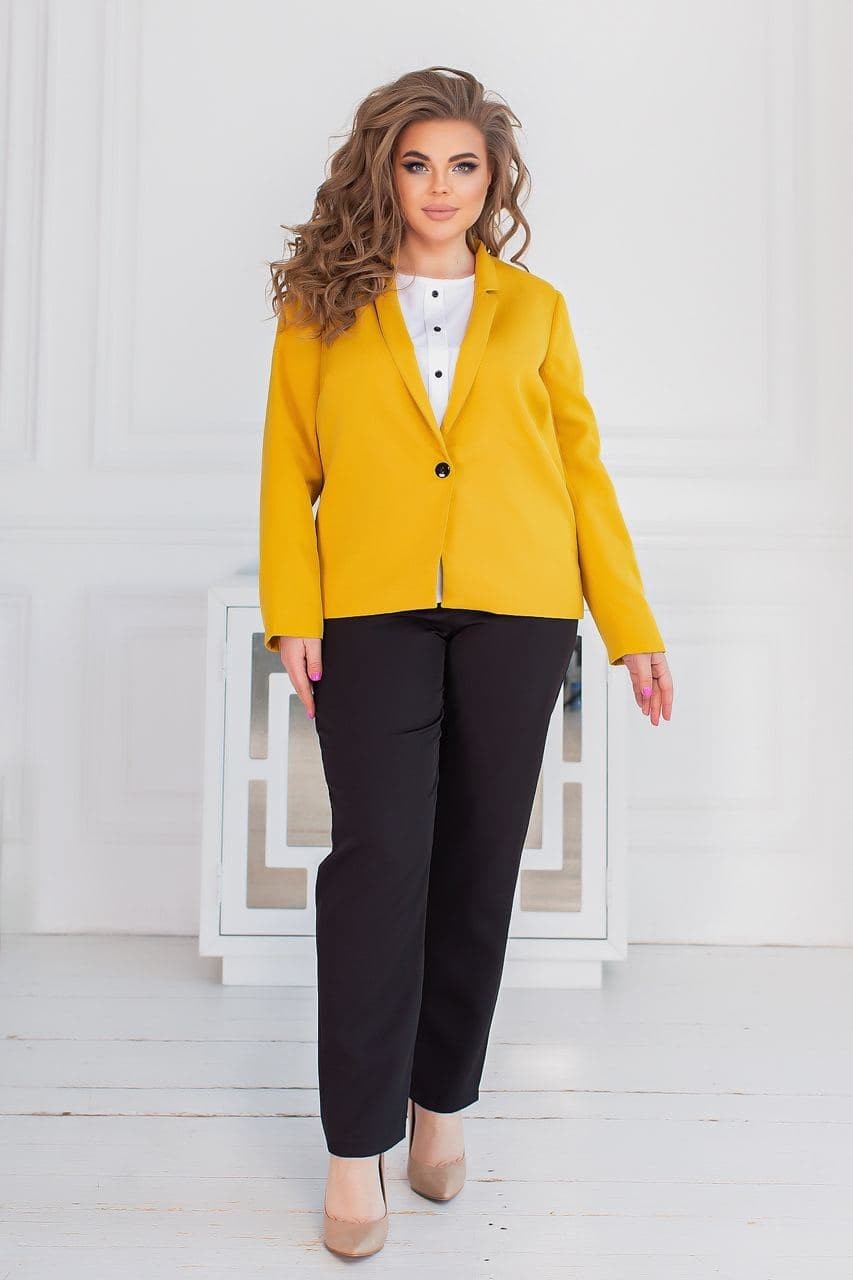 

Костюм Ellis Plus Size 4200 Горчичный+черный 54