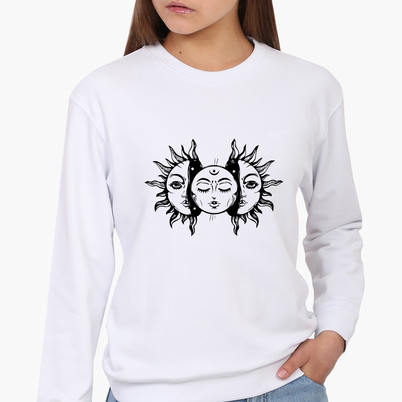 

Свитшот женский Солнце (Sun) (8771-1967) Белый L