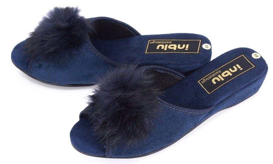 

Женские тапочки Inblu RR-7S синие пушки, 39р.