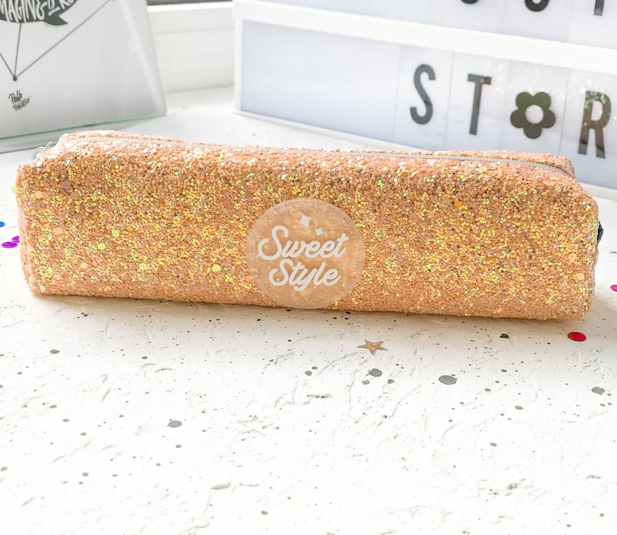 

Пенал Poof Poof "Glitter" розовое золото