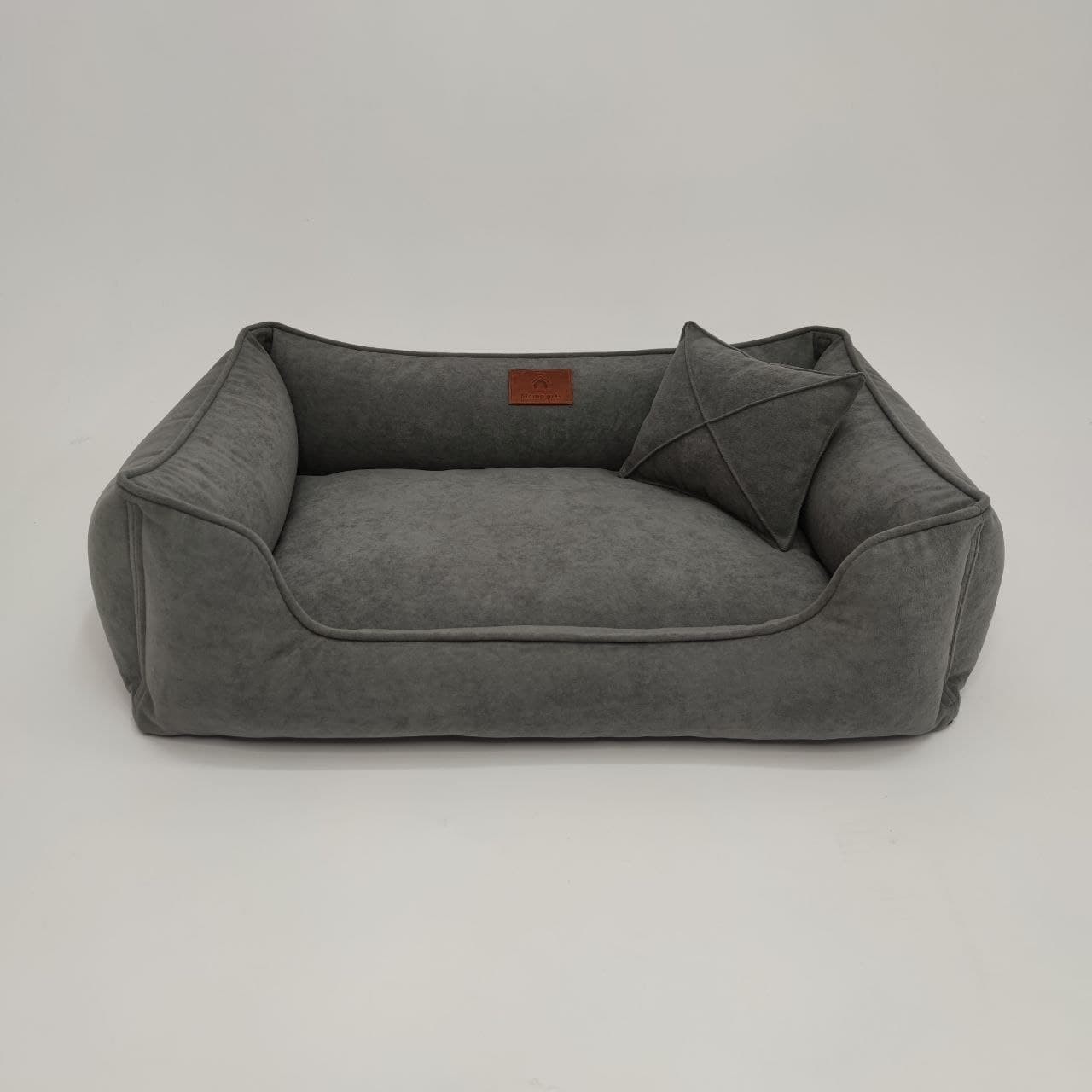 

Лежак для собак Mamo pets Comfortable Divotex Omega Велюр XS Light grey