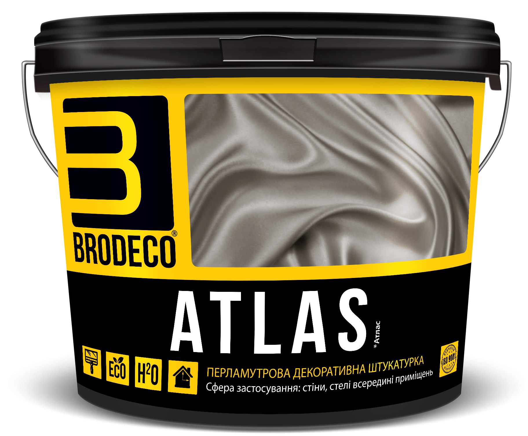 

Перламутровая штукатурка, мокрый шелк "Atlas" TM Brodeco 1л