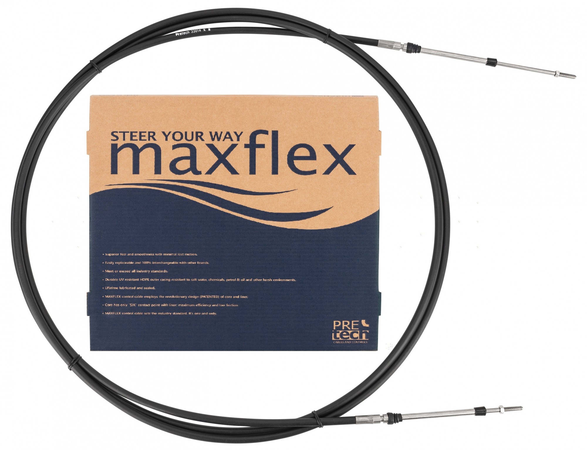 

Трос газ/реверс для лодочного мотора Pretech сталь Maxflex 15FT 4.57м (33015)