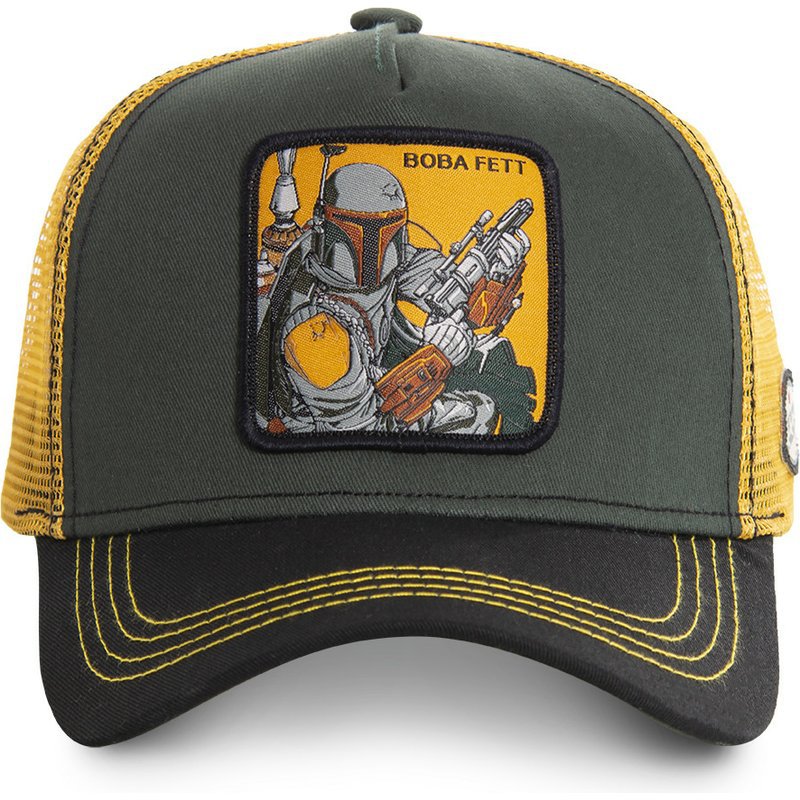 

Кепка Бейсболка Тракер с сеткой Goorin Brothers Star Wars Звездные Войны Boba Fett Боба Фетт Желтая