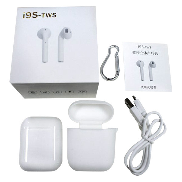 

Беспроводные наушники TWS i9s White + (Карабин и чехол)