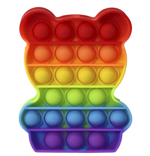 

Игрушка Антисресс Push POP It Bubble Сенсорная пузырчатая. Разноцветный Поп Ит "Нажми на пузырь" Мишка