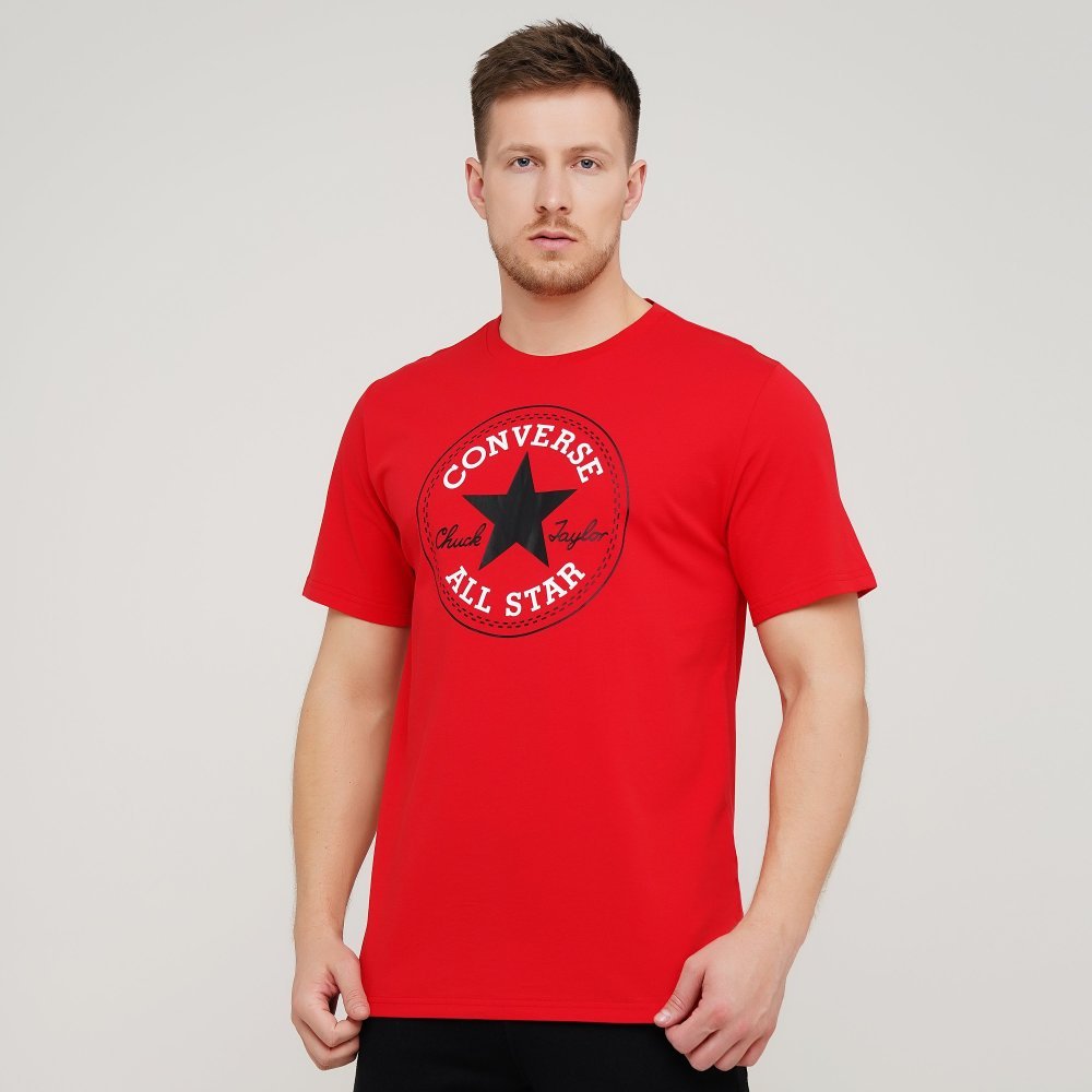 

Мужская футболка Converse Nova Chuck Patch Tee Красный 42 (con10007887-610)