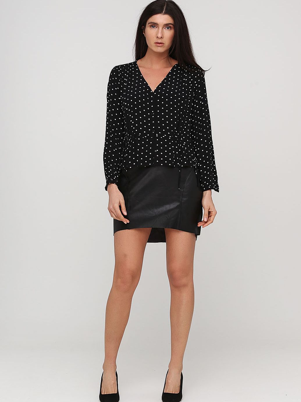 

Юбка из искусственной кожи H&M nasn03-1933 38 Черная
