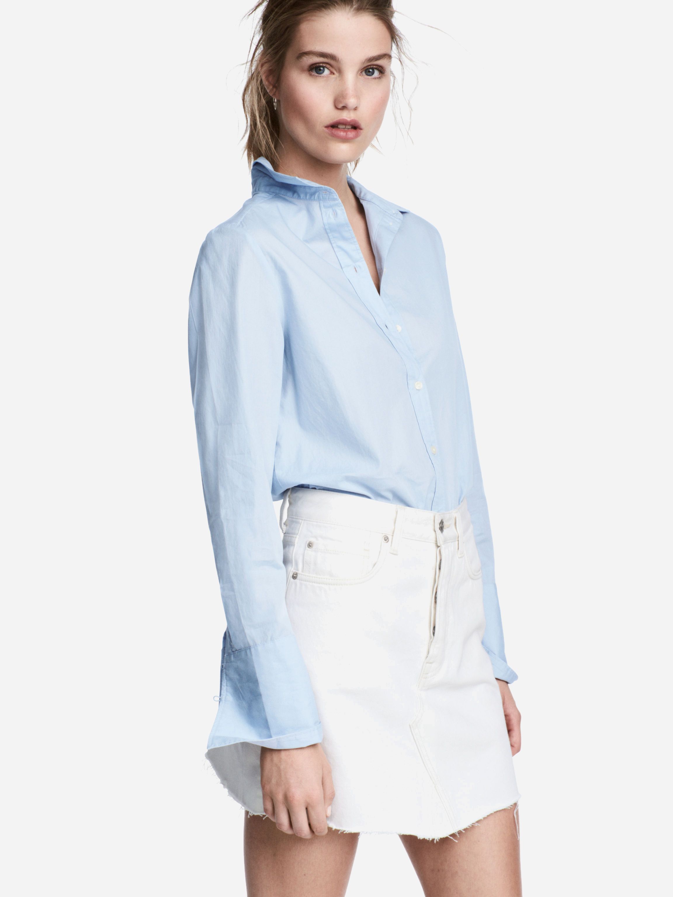 

Юбка джинсовая H&M 5213106 34 Белая