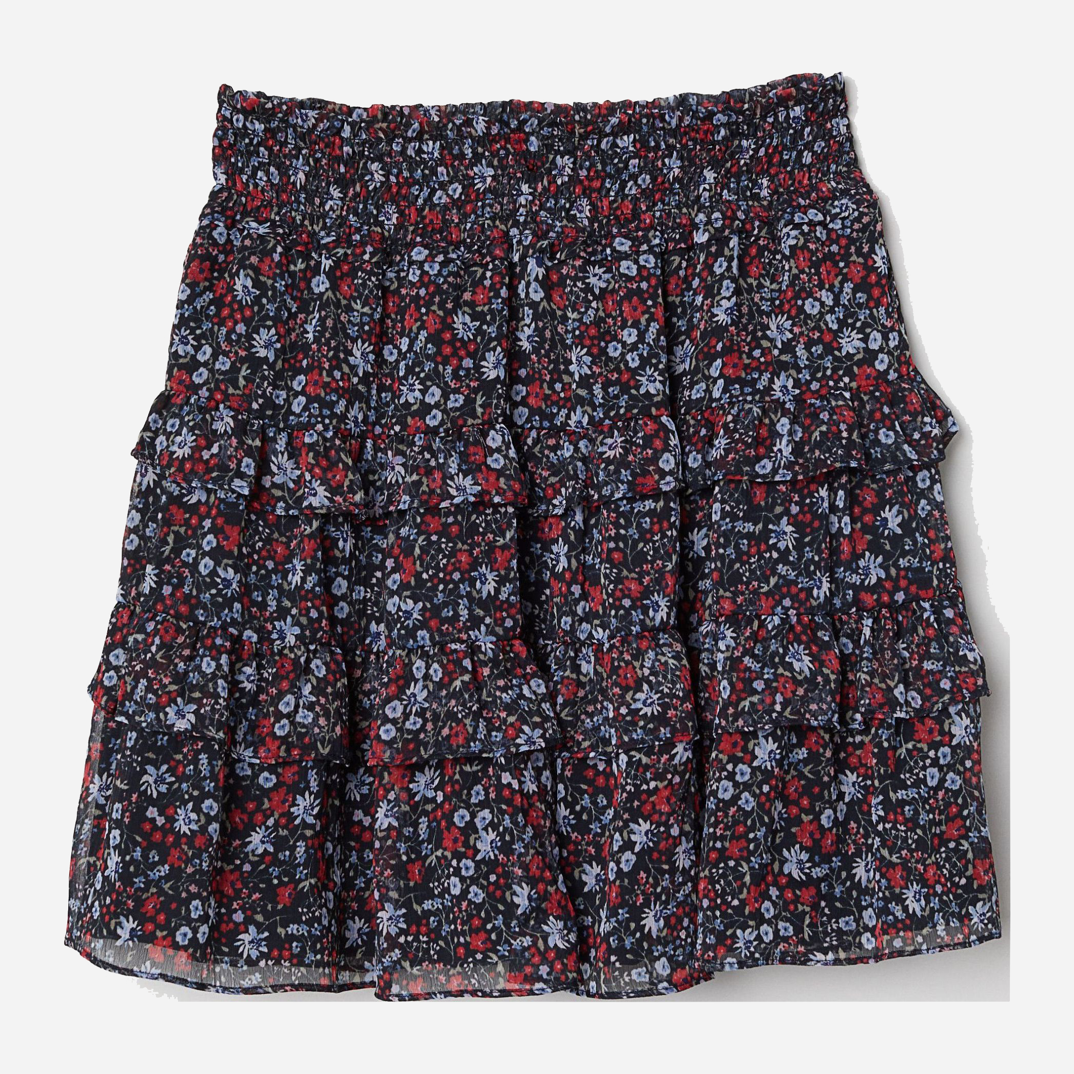 

Юбка H&M 6199797 34 Голубая с синим цветы