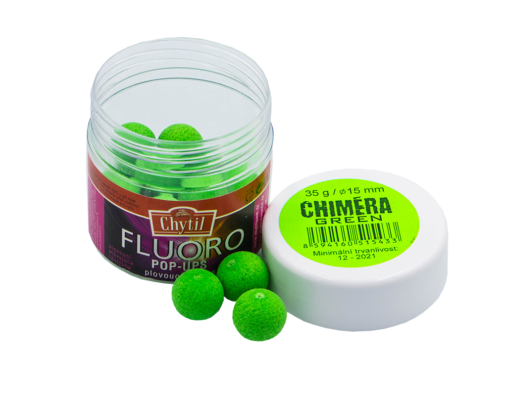 

Бойлы Chytil Fluoro Pop-Up Chimera Green (Слива/Чеснок) 15 мм 35 гр (FPU15/CHG)