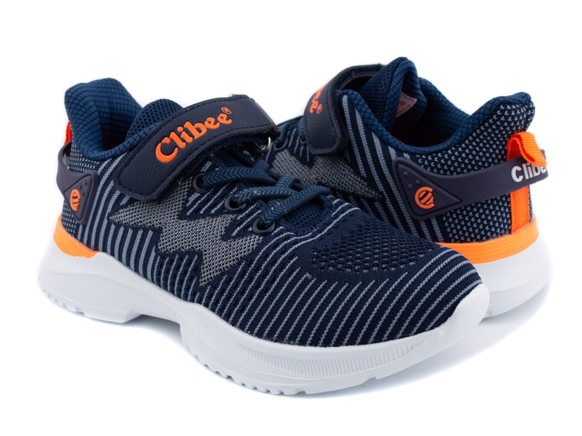

Кроссовки для мальчика Clibee 990-F bl/or синие р.33-20 см