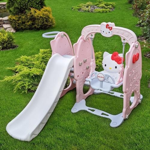 

Детская горка-качель Hello Kitty HK5018-2A Розовая