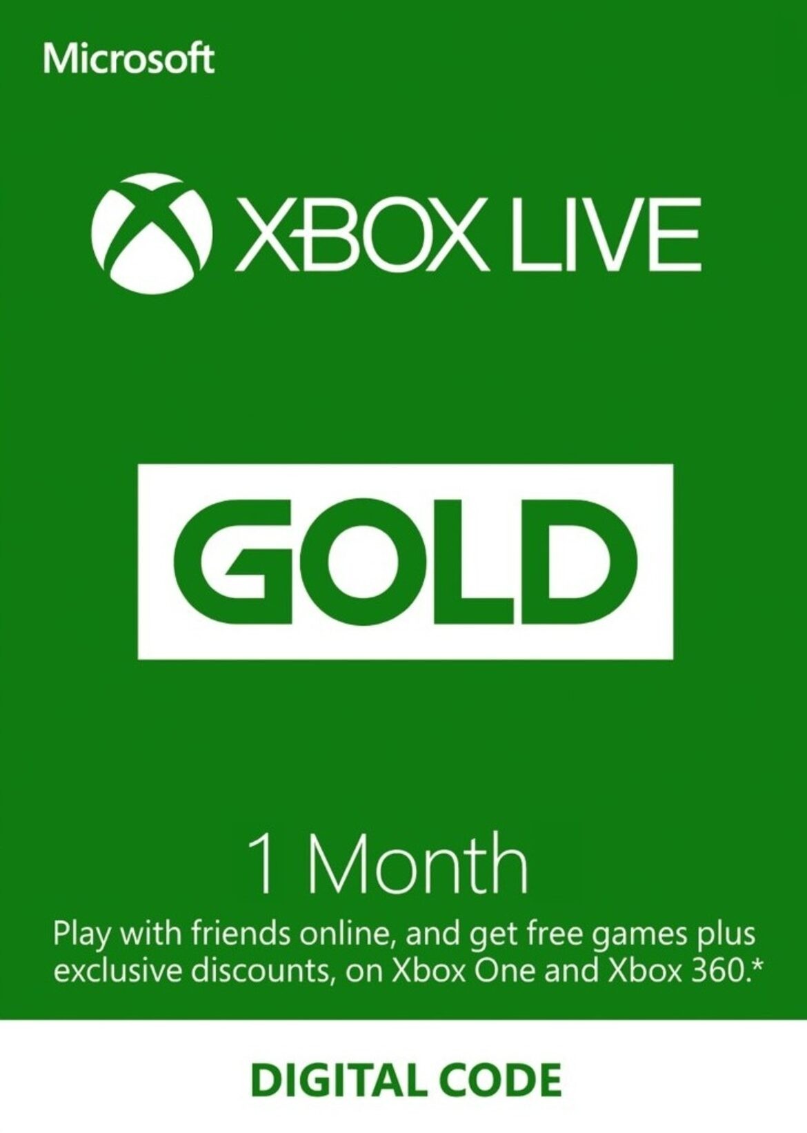 Xbox Live Gold - 1 месяц Xbox 360/One/Series подписка для всех регионов и  стран – фото, отзывы, характеристики в интернет-магазине ROZETKA от  продавца: DigitalCard | Купить в Украине: Киеве, Харькове, Днепре, Одессе,