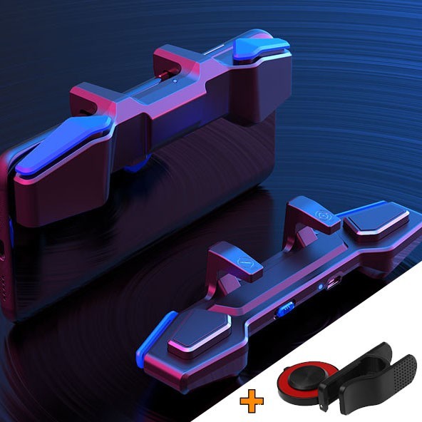 

Игровые контроллеры с макросами стрельбы Marpiel AK01 (геймпад триггеры курки для смартфона для PUBG) + кнопка движения A12 Red
