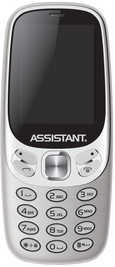 

Мобильный телефон Assistant AS 203 Silver