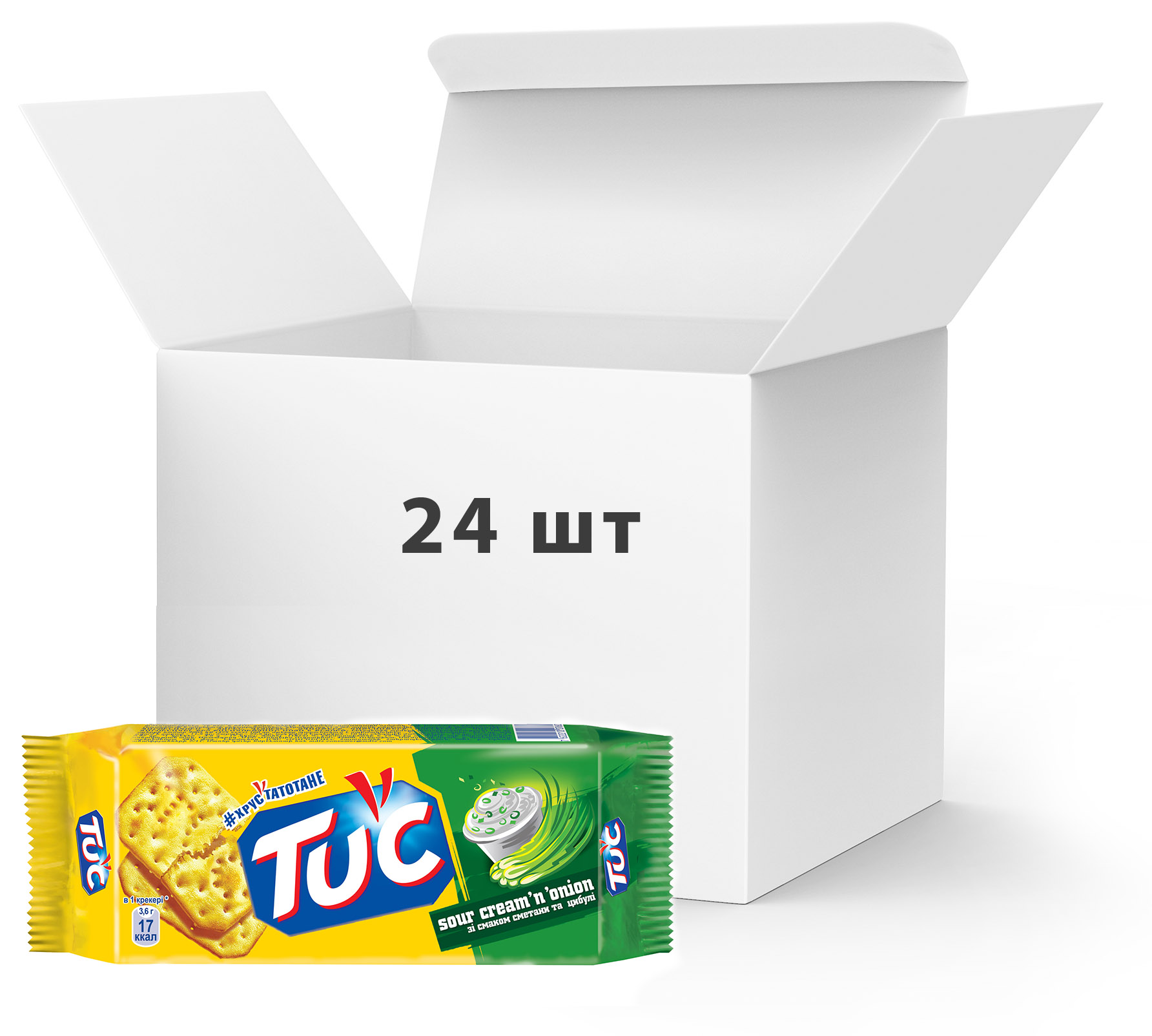 Акція на Упаковка крекеров Tuc Сметана и лук 100 г х 24 шт (7622210663115) від Rozetka UA