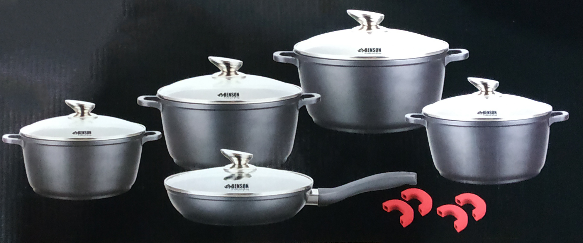 

Набор посуды Benson Elite из литого алюминия с мраморным покрытием 14 предметов (BN-329) (NP)