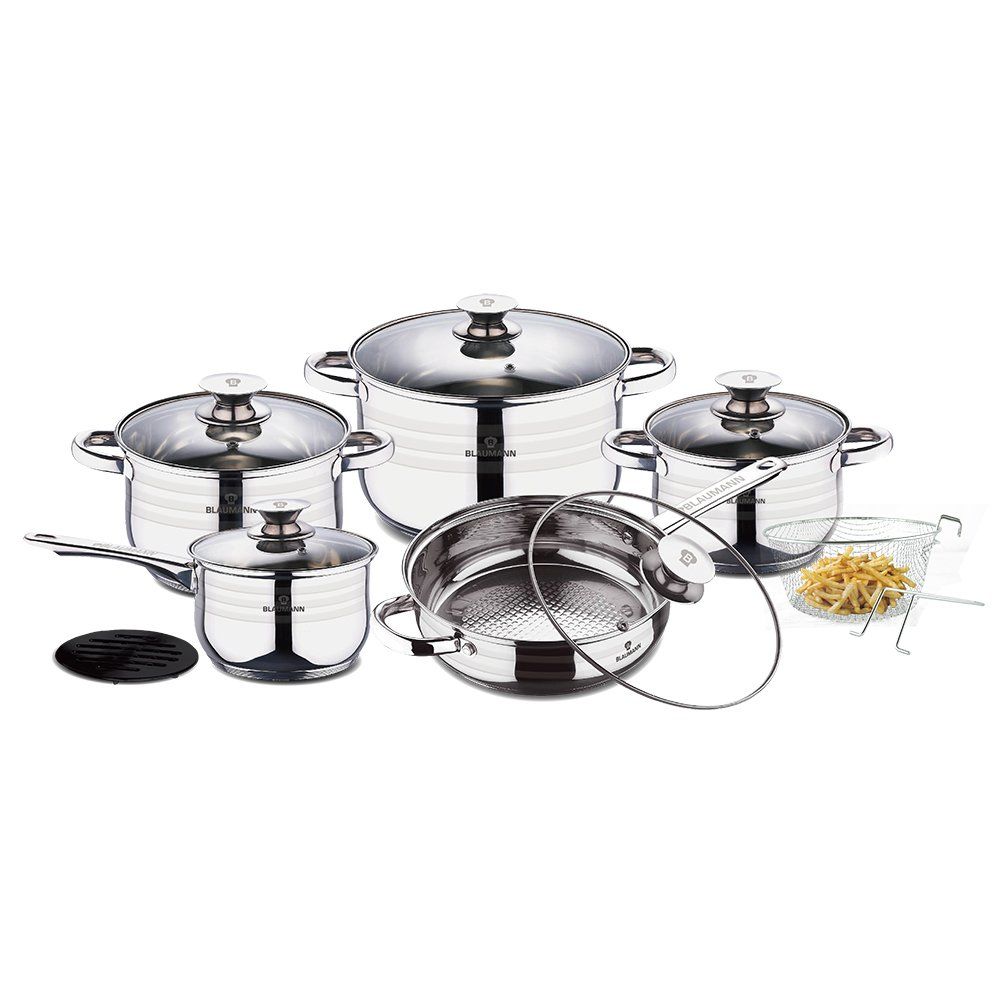 

Набор посуды Blaumann Gourmet Line из нержавеющей стали 13 предметов (BL-3165) (NP)