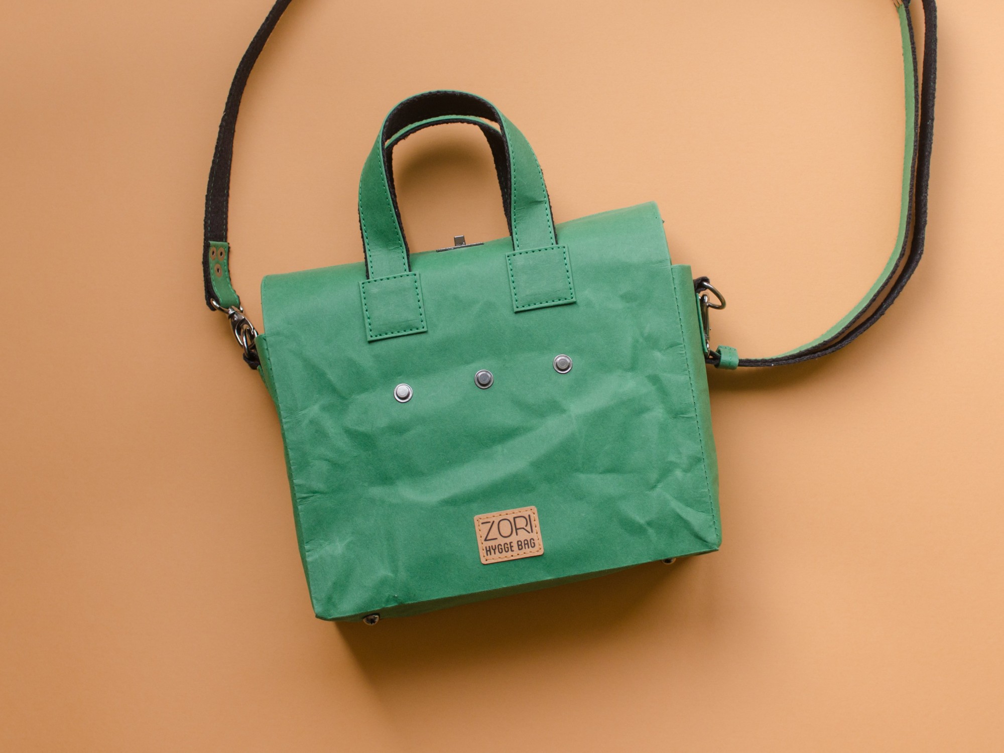 

Сумка Zori Hygge Bag VIRGO из текстильного крафта 22,5 х 19 х 8 см Зелёная H05Z