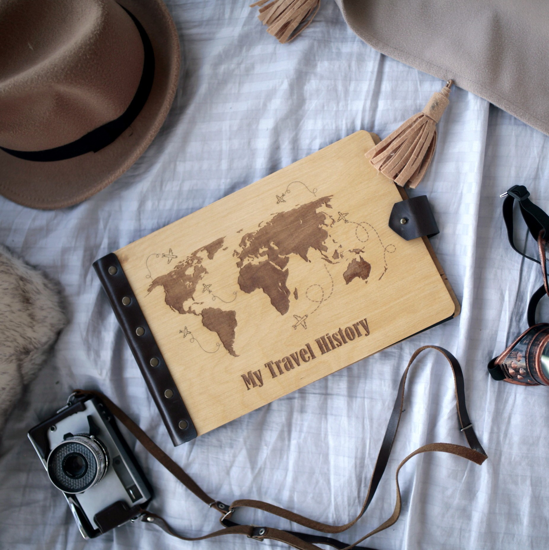 

Подарочный фотоальбом My Travel History 21х33,5 см FILWOOD тревелбук