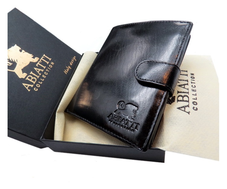

Кошелёк кожаный мужской Abiatti, черный, 12.5 х 10 см