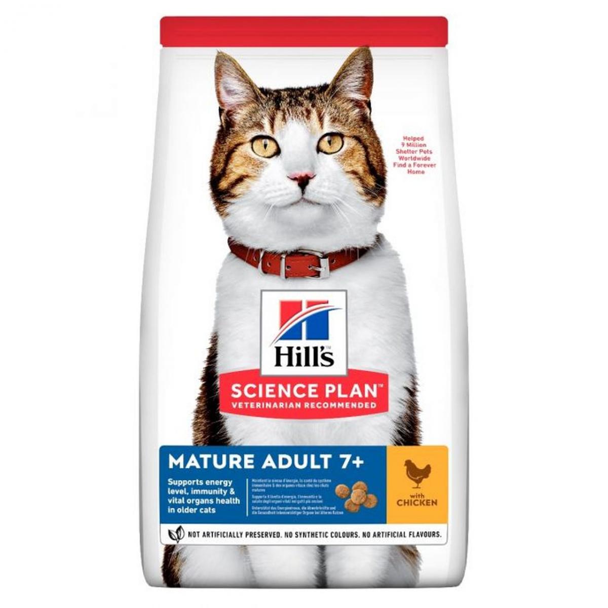 

Сухой корм для котов Hills Mature Adult 7+ Active Longevity with Chicken 1,5 кг (604097)