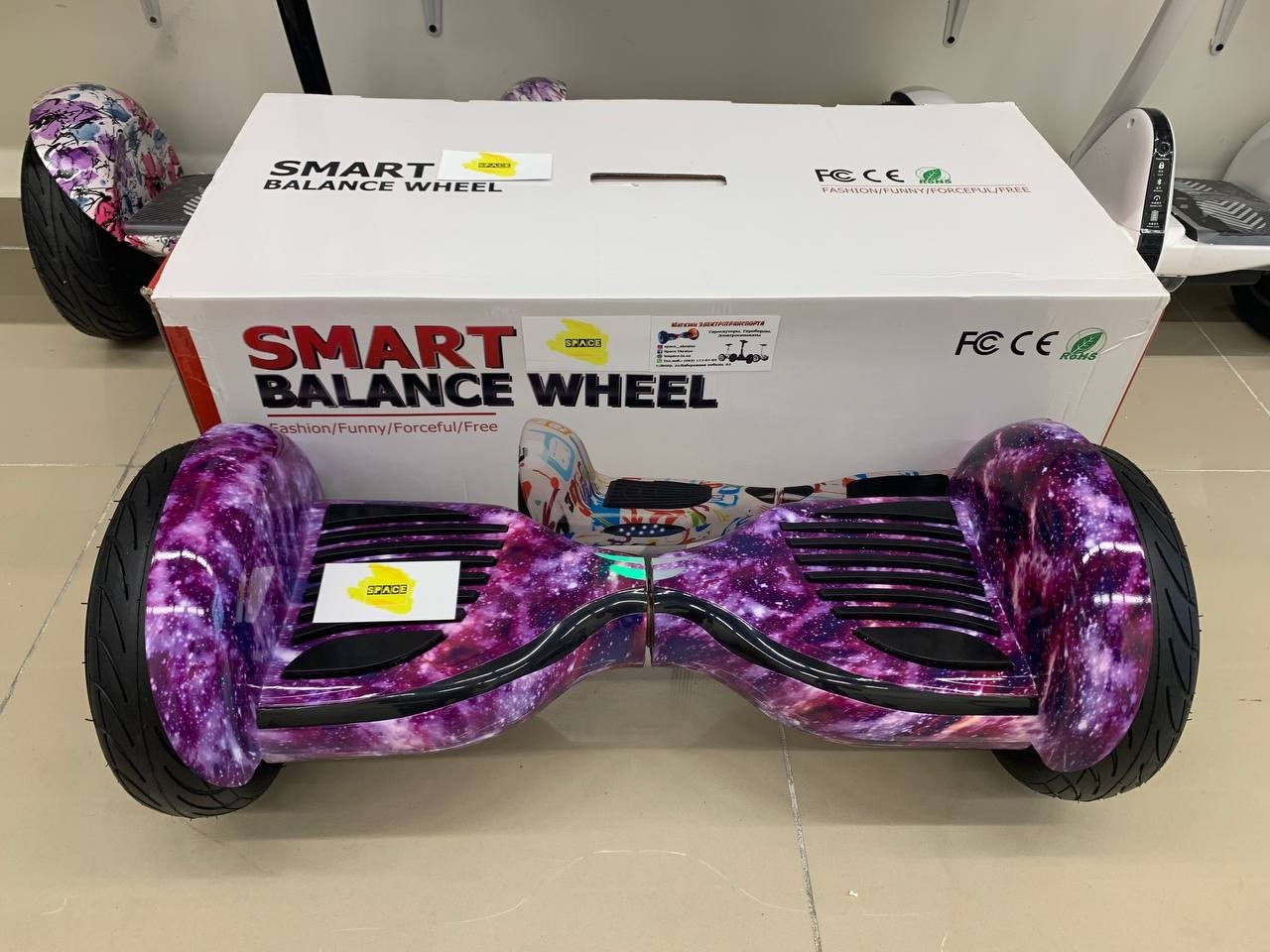 

Гіроборд Smart Balance Wheel 10.5 фіолетовый космос