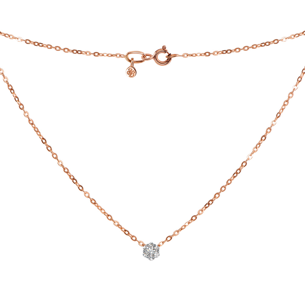 

Колье в комбинированном цвете золота с бриллиантами 000123690 40 размера