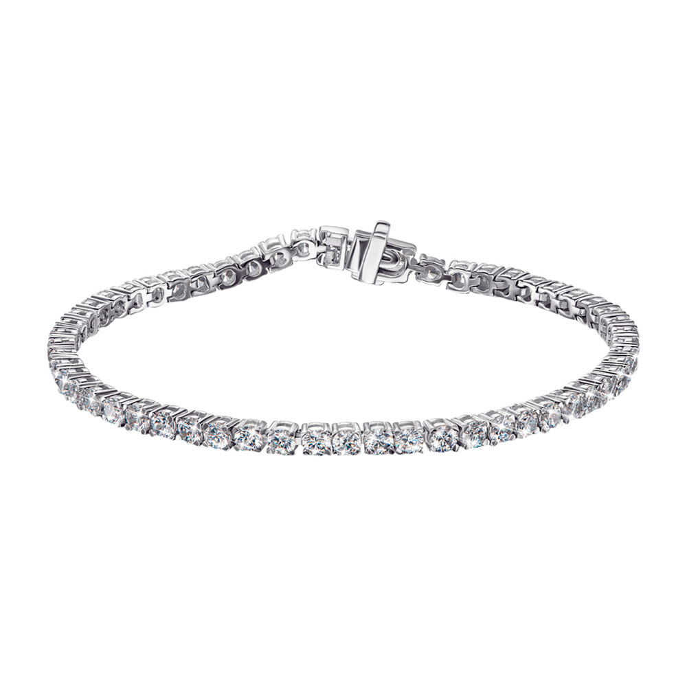 

Серебряный браслет с фианитами 000125683 20 размера