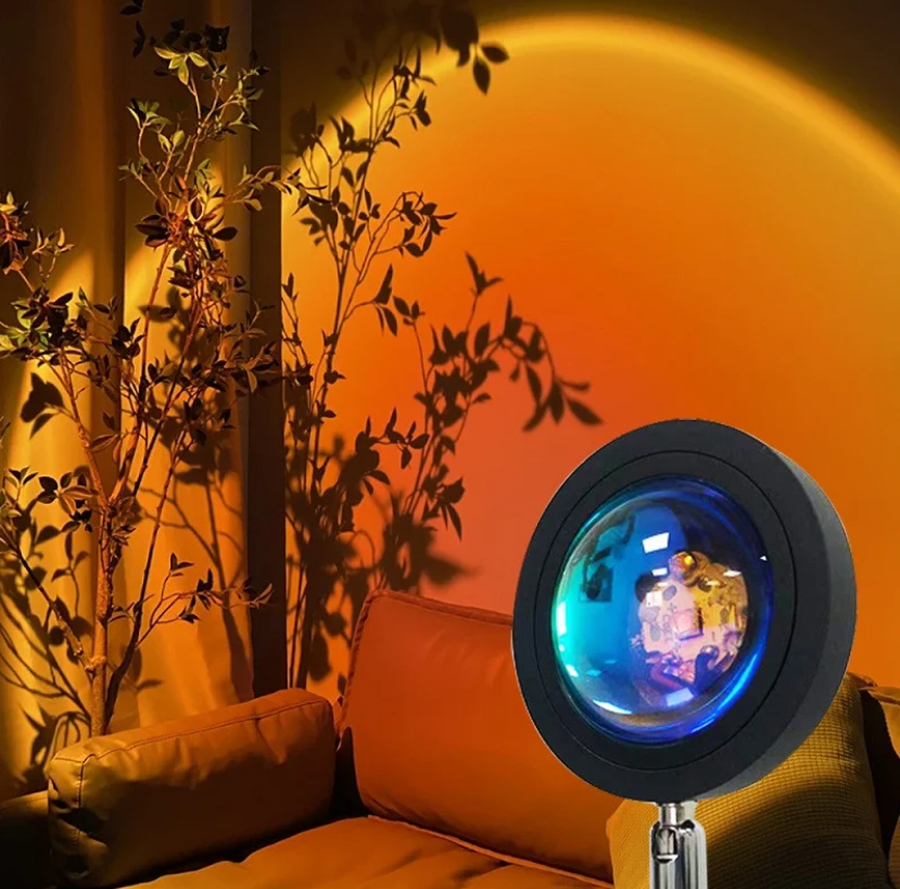 

Sunset "Закат" LED Lamp Проекционный настольный USB светильник черный
