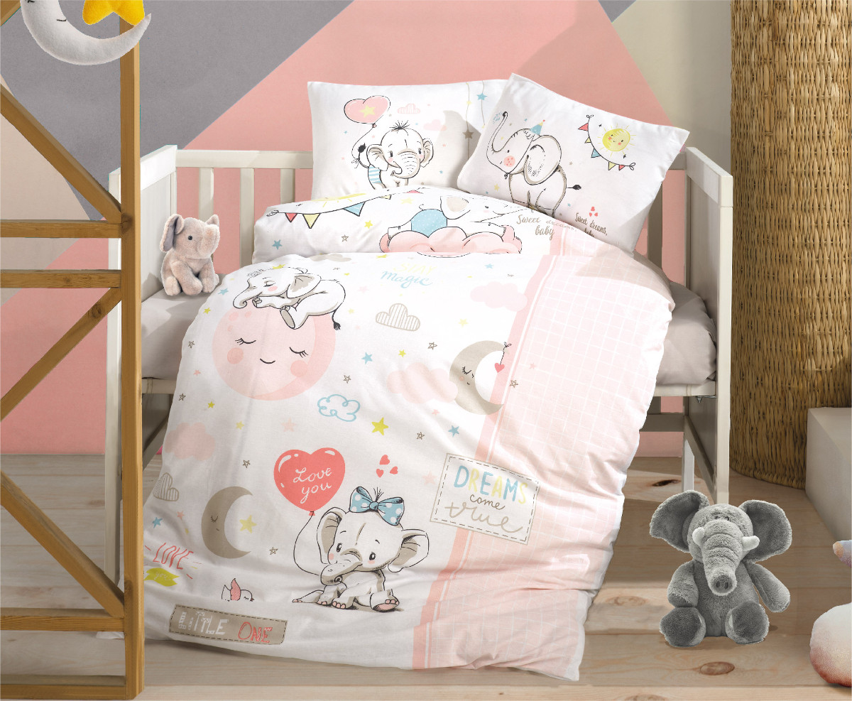 

Постельное белье в детскую кроватку Clasy 100x150 Ranforce Sweet Dreams, Турция Код 8507