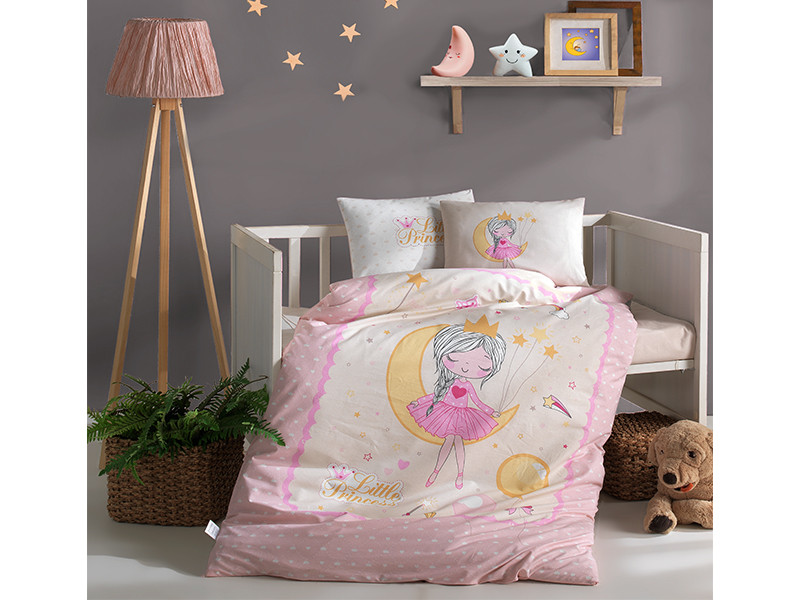 

Постельное белье в детскую кроватку Clasy 100x150 Ranforce Moon, Турция Код 8258