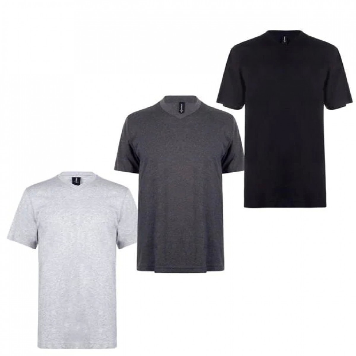 

Футболка Donnay Three Pack V Neck GreyM/CharM/Blk, XS (42)