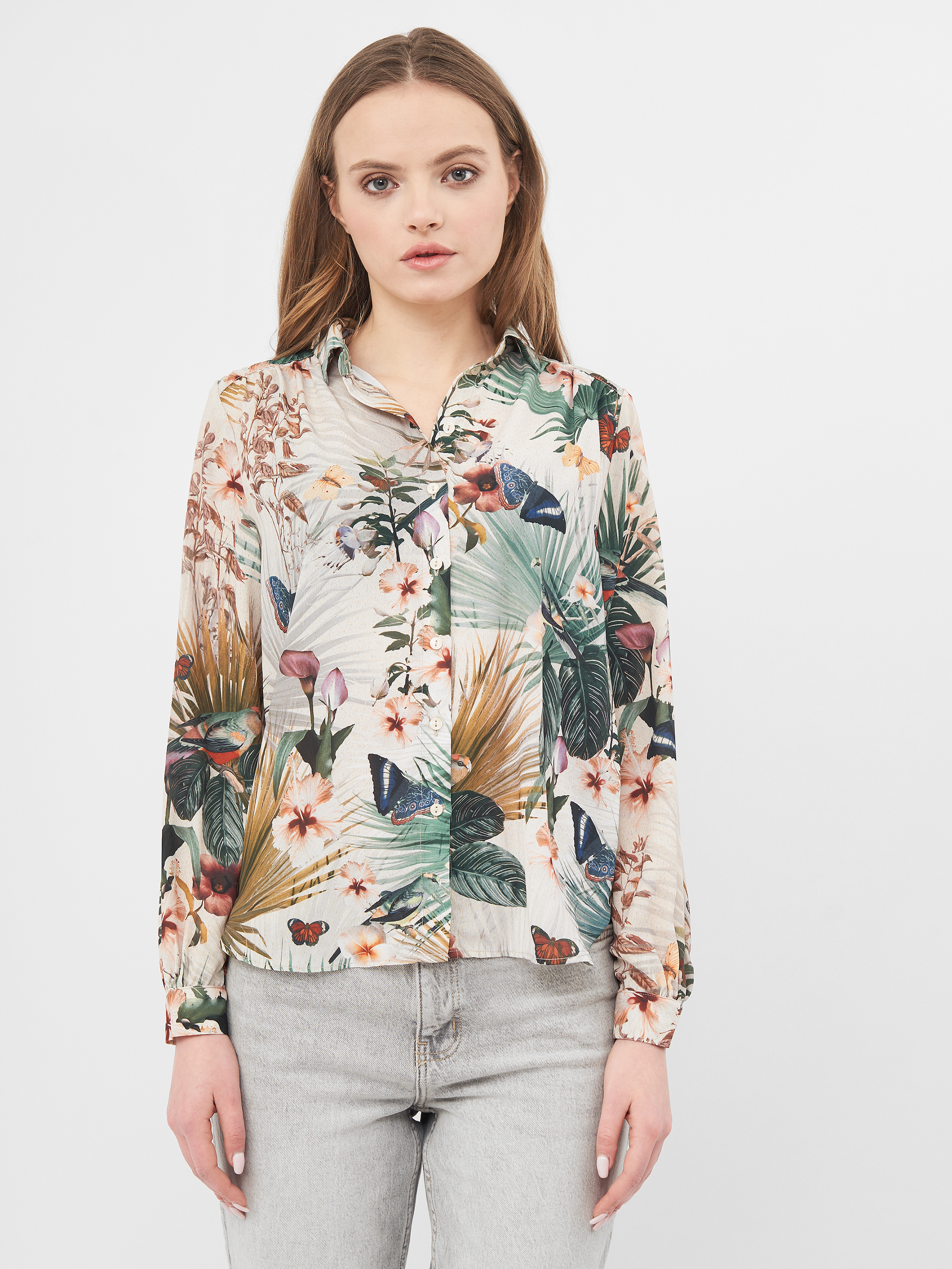 

Блуза H&M 32 бежевый принт 6970549