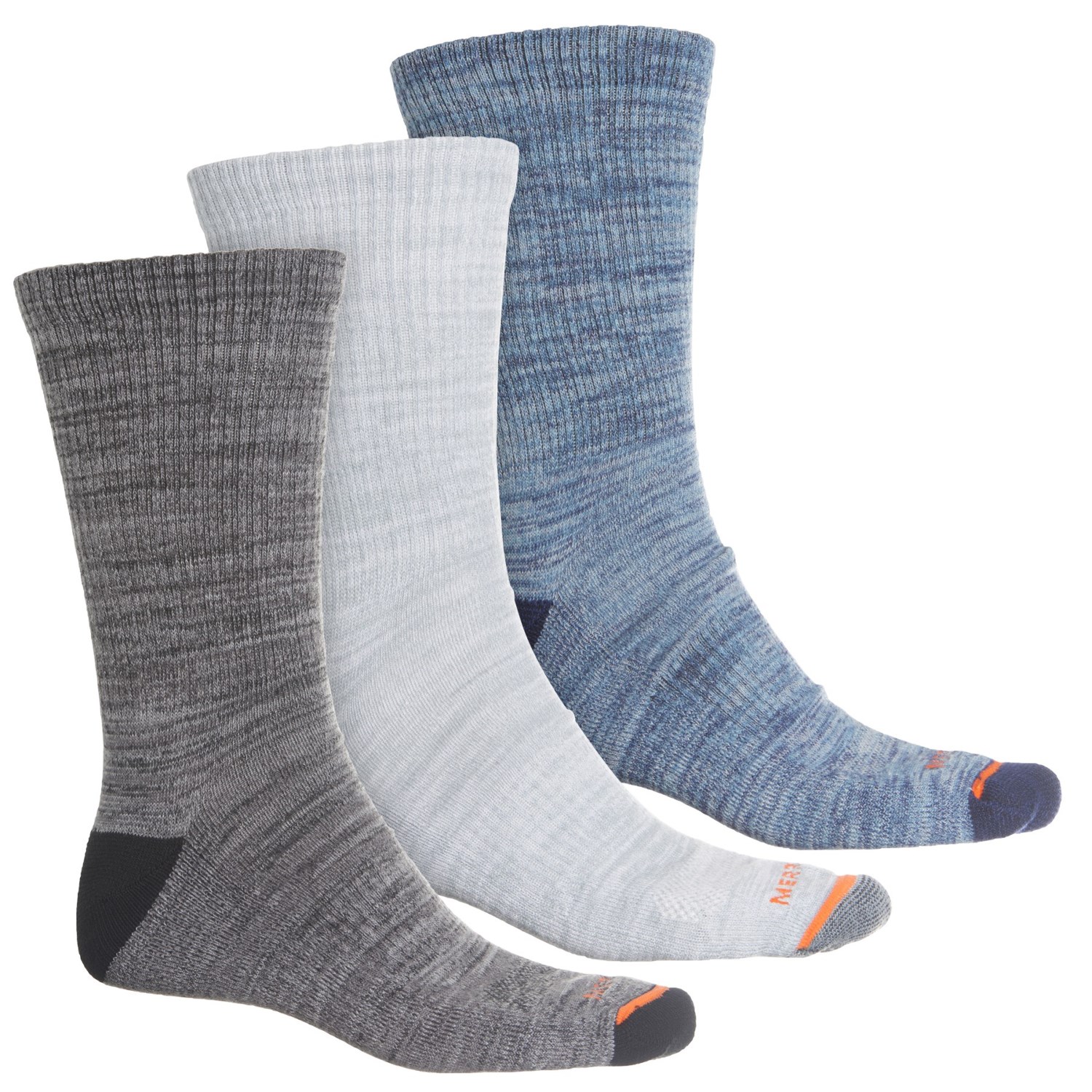 

Носки Merrell Hybrid Midweight - 3 Pack, Crew (For Women) Blue/Grey, L (48)