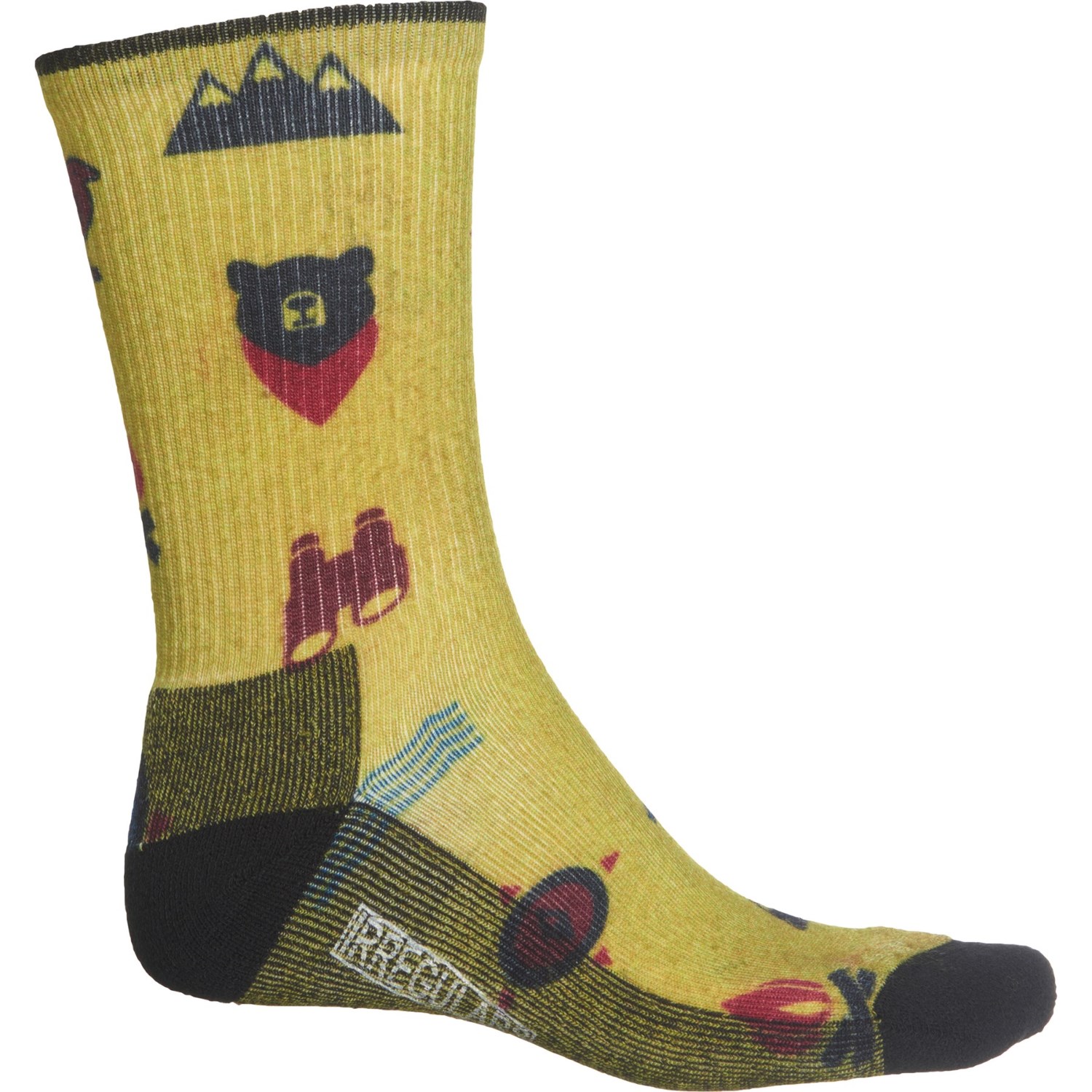 

Носки SmartWool Hike Light Bear Camp Print - Merino Wool, Crew (For Men and Women) Maize, L (48)